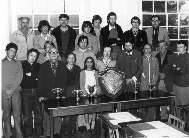 Camborne/Redruth Chess Club 1981/82. To view name, hover mouse over face.